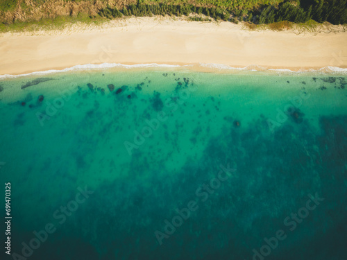 Fototapeta Naklejka Na Ścianę i Meble -  Aerial view of beautiful coast landscape