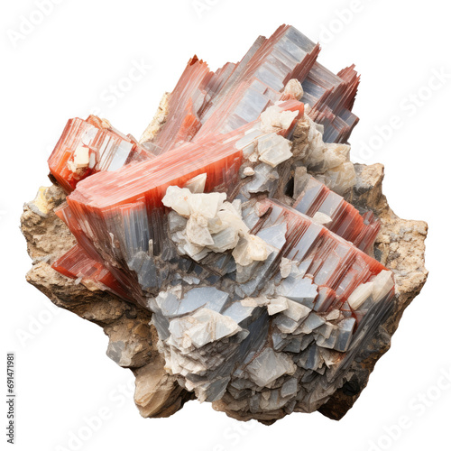 A complex assembly of rhyolite crystals demonstrating diverse textures and structures photo