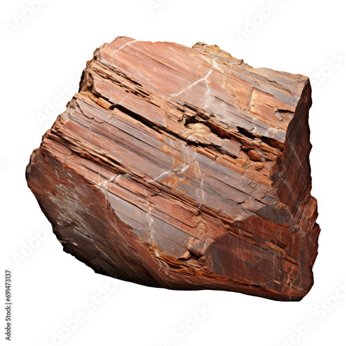 A piece of schist displaying its characteristic stratified texture and historical geology