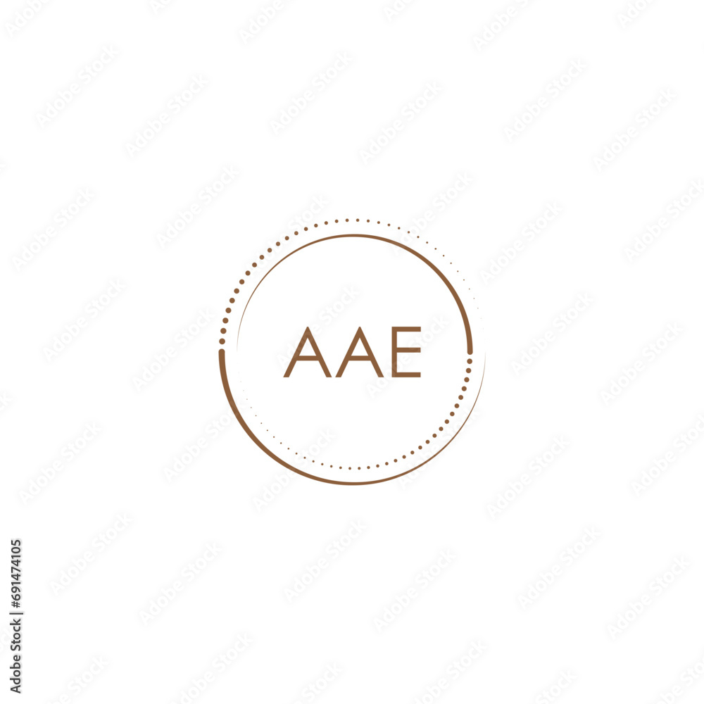 AAE creative initial letter flat monogram logo design with White background.Vector logo modern alphabet golden color font style AAE creative initial letter flat monogram logo design with White background.Vector logo modern alphabet golden color font style