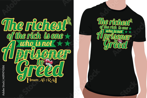 The richest of the rich who is not a prisoner to greed. vector t-shirt design.