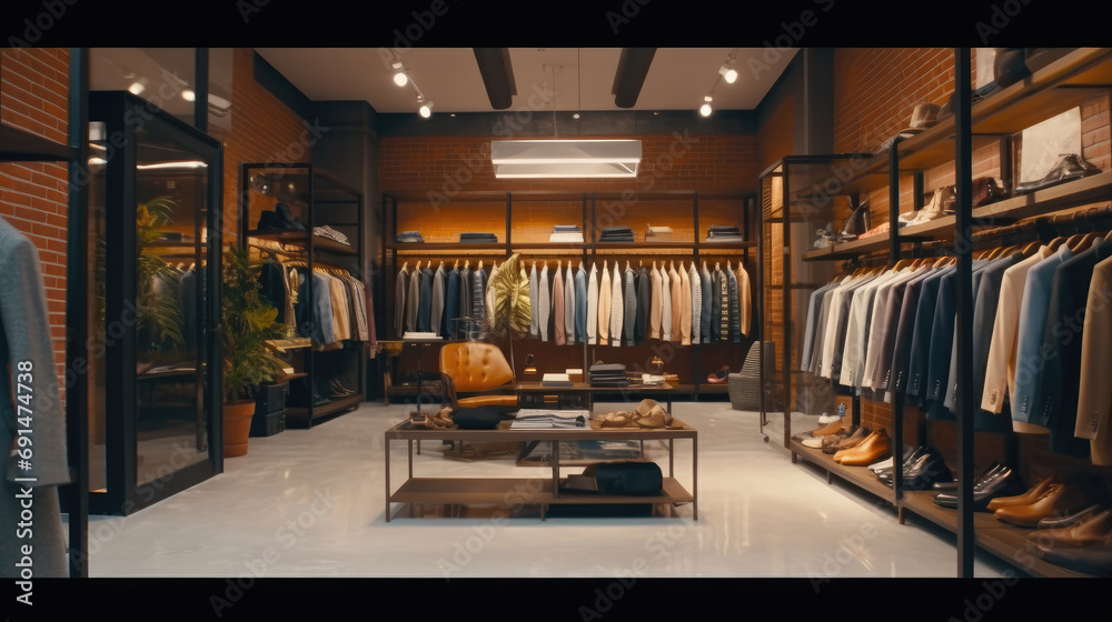 Modern men fashion store, Modern men clothing store