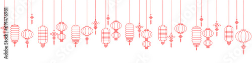 Chinese new year. Chinese Lanterns vector with transparent Background eps 10