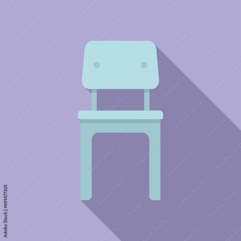 Kid outdoor chair icon flat vector. Park plan furniture. Home exterior Kid outdoor chair icon flat vector. Park plan furniture. Home exterior