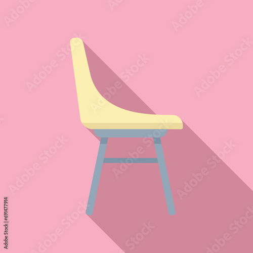 Chair outdoor icon flat vector. Space garden patio. Furniture table