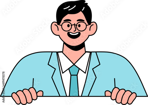 Businessman Holding Blank
