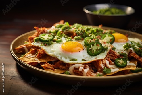 Chilaquiles in Minimalist Style with Toppings