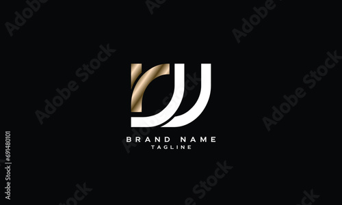 RW, WR, Abstract initial monogram letter alphabet logo design