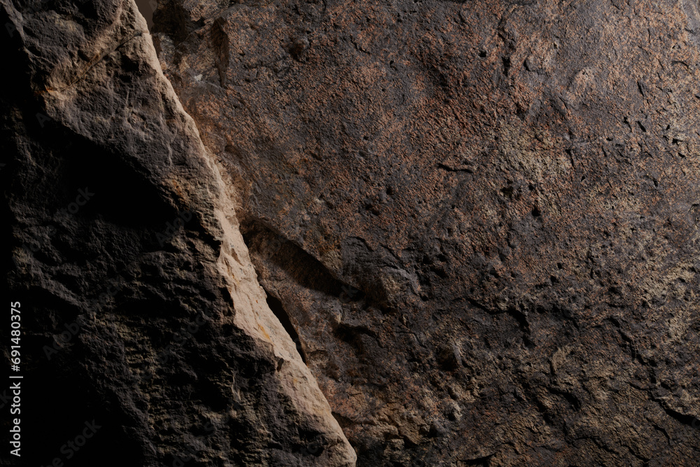 Brown stone texture, dark abstract background. Natural mineral rock close up details, empty backdrop with copy space for design Brown stone texture, dark abstract background. Natural mineral rock close up details, empty backdrop with copy space for design