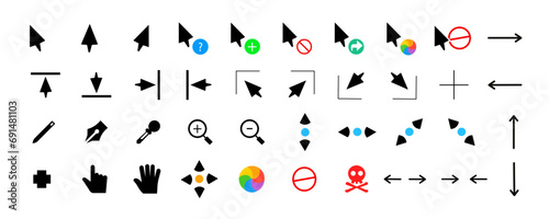 vector symbols mouse cursors to mac os vector icons isolated mouse cursors on white background eps10