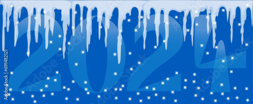 2024 Schnee Eiszapfen