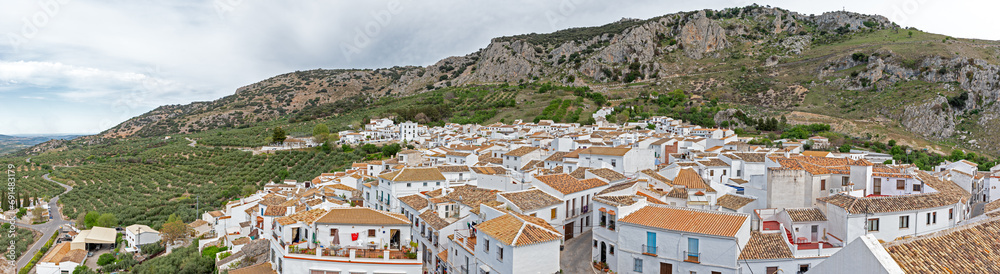 Panoramic image of Zuheros one of the most beautiful villages in Cordoba, Spain