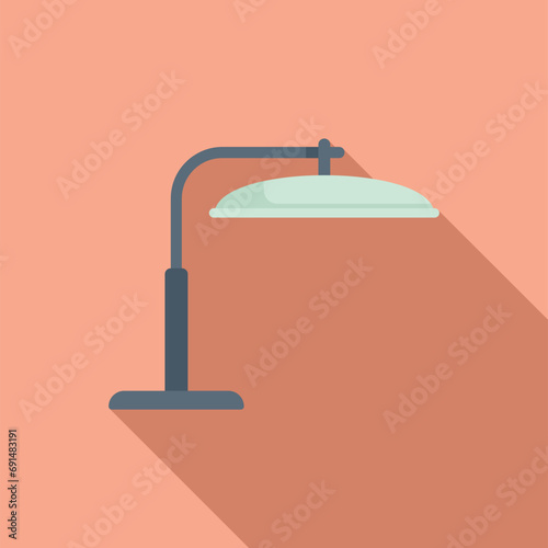 Parasol umbrella icon flat vector. Outdoor yard furniture. Summer space