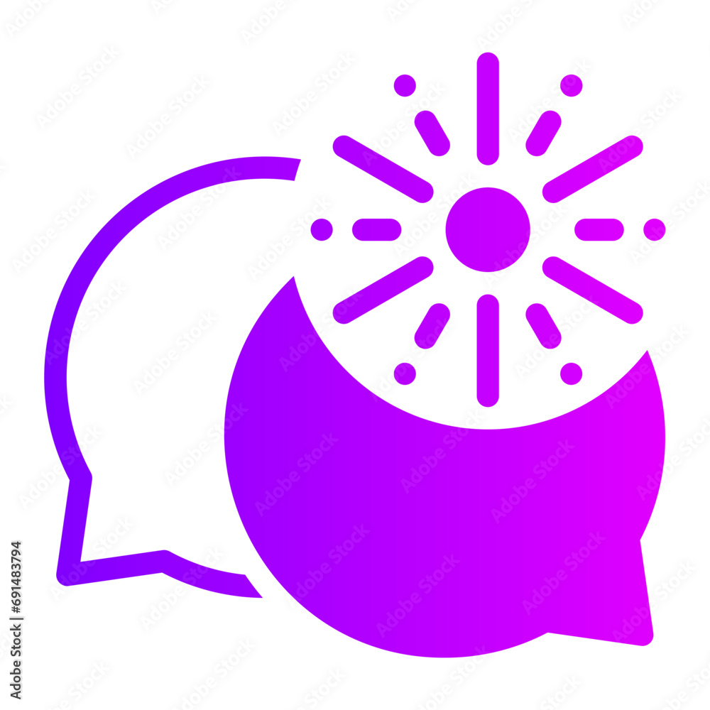 speech bubble gradient icon speech bubble gradient icon