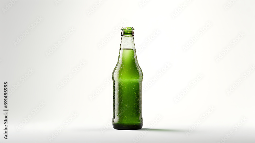 glass of beer isolated on white - Bottle of beer glass of beer isolated on white - Bottle of beer