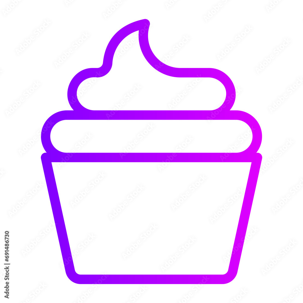 cupcake gradient icon