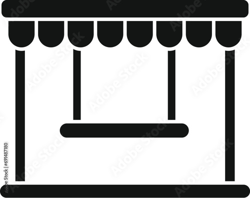 Outdoor furniture swing icon simple vector. Wood plan. Activity hotel interior
