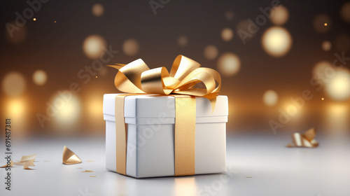 christmas gift box hyporealistic, AI Generated