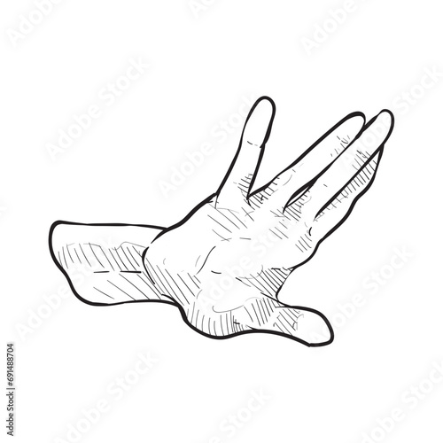 hand gesture handdrawn illustration