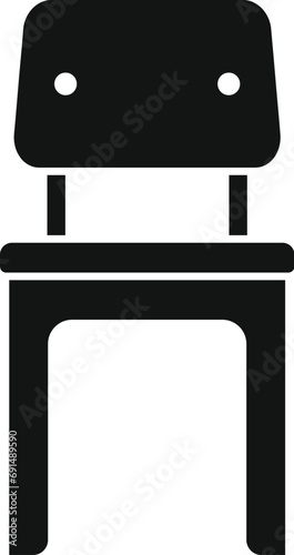 Kid outdoor chair icon simple vector. Park plan furniture. Home exterior