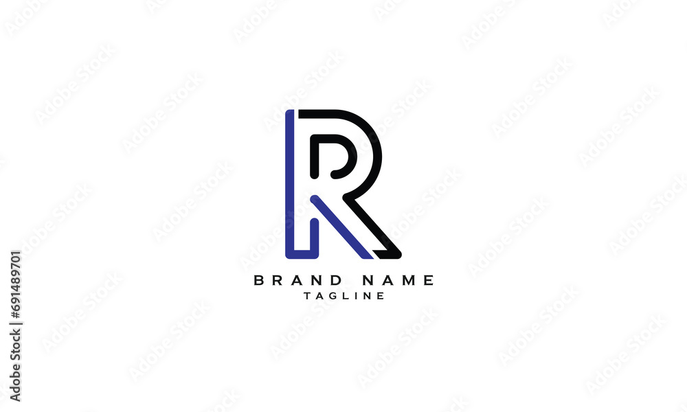 HR, RH, Abstract initial monogram letter alphabet logo design HR, RH, Abstract initial monogram letter alphabet logo design