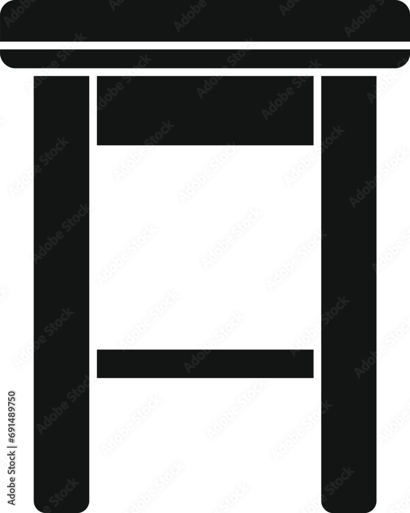 Wood furniture icon simple vector. Architecture project. Deck chair
