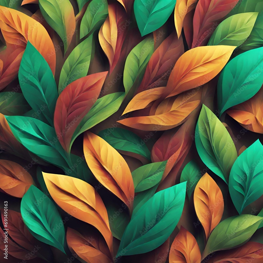 seamless pattern with leaves seamless pattern with leaves