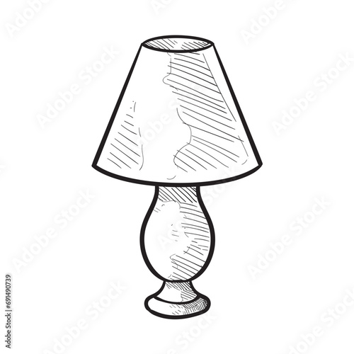 table lamp handdrawn illustration