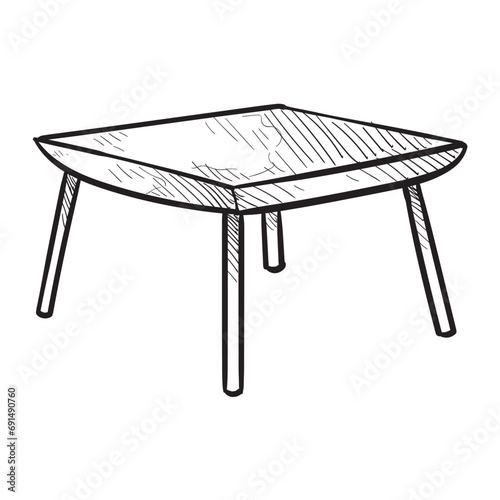 table handdrawn illustration