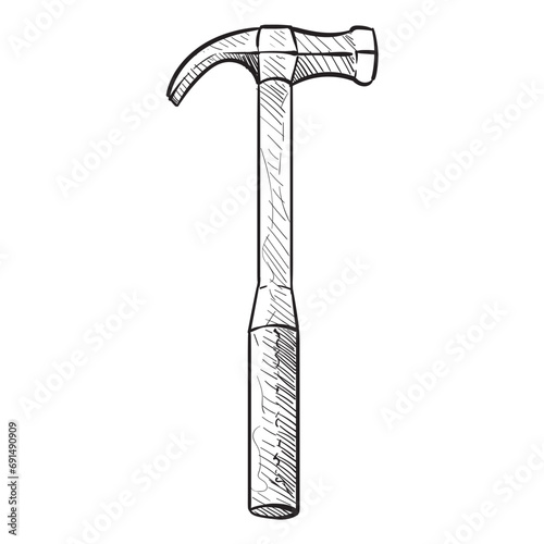 hammer handdrawn illustration