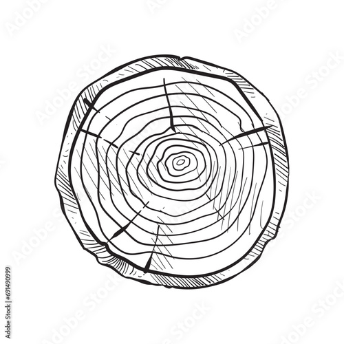 wood handdrawn illustration