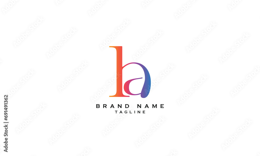 HA, AH, Abstract initial monogram letter alphabet logo design HA, AH, Abstract initial monogram letter alphabet logo design