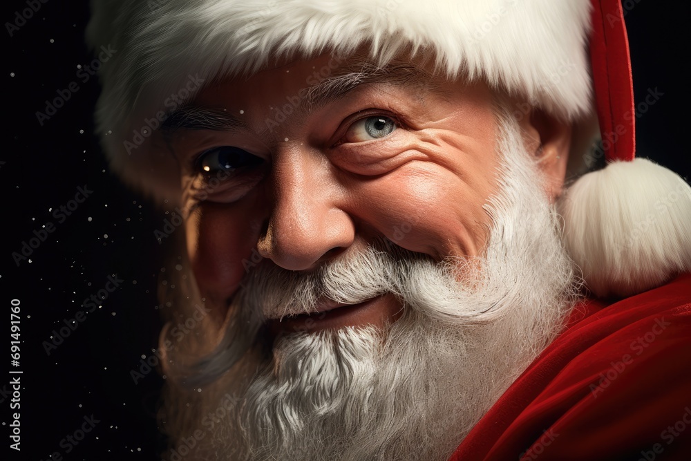Close-up Portrait of Santa Claus
