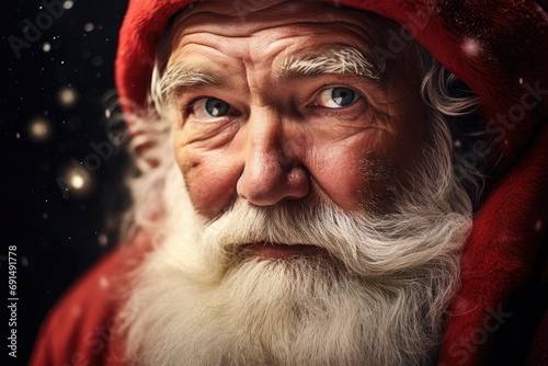 Close-up Portrait of Santa Claus