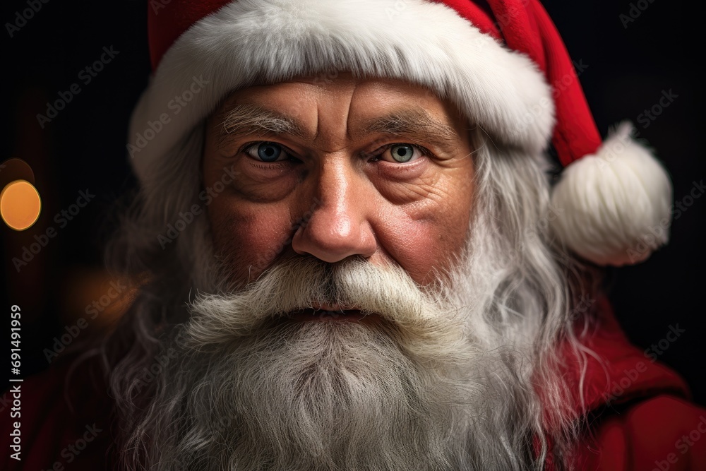 Close-up Portrait of Santa Claus Close-up Portrait of Santa Claus