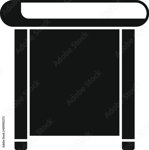 Backless chair icon simple vector. Outdoor furniture. Parasol veranda