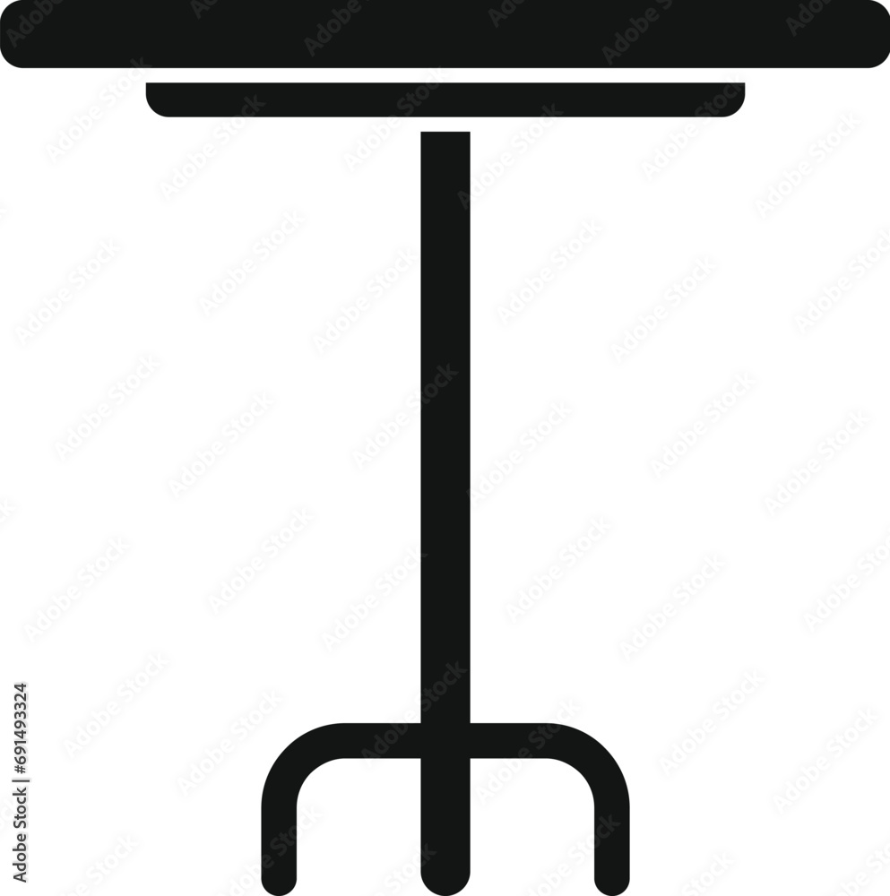 Small outdoor table icon simple vector. Wooden project. Picnic furniture outdoor Small outdoor table icon simple vector. Wooden project. Picnic furniture outdoor