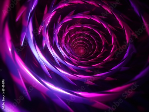 Colorful Swirling radial vortex background. neon colors