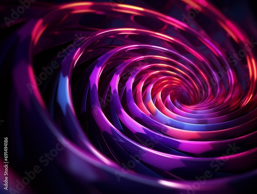 Colorful Swirling radial vortex background. neon colors