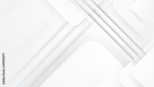 White vector abstract geometrical shape modern background. Minimal geometric design for cover, poster, banner, brochure, header, presentation, web, flyer