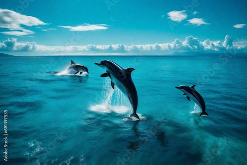 dolphins in the ocean