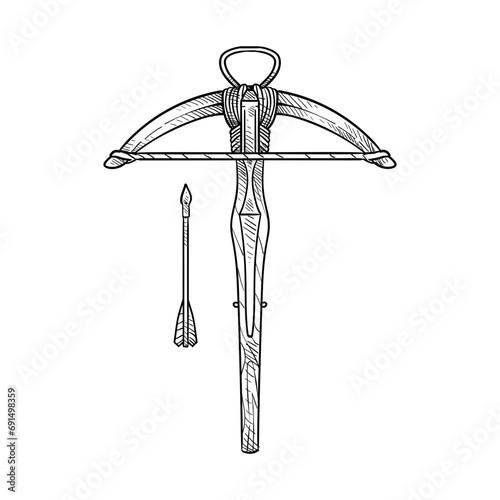 crossbow handdrawn illustration