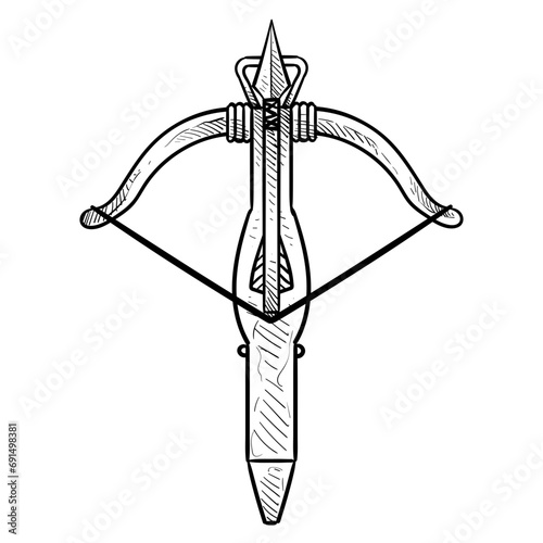 crossbow handdrawn illustration
