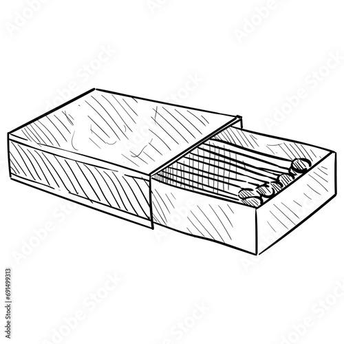 matchstick handdrawn illustration