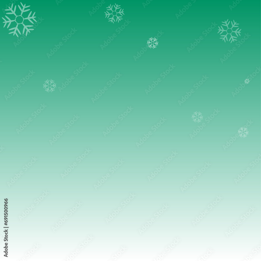 緑色グラデーションに雪の結晶のシンプルな背景 緑色グラデーションに雪の結晶のシンプルな背景