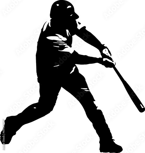 Baseball player man silhouette photo