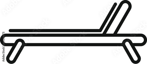 Wooden deck icon outline vector. Home interior furniture. Park architect