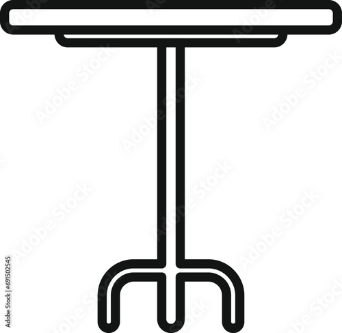 Small outdoor table icon outline vector. Wooden project. Picnic furniture outdoor