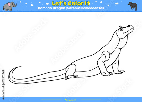 Lets color it Komodo Dragon