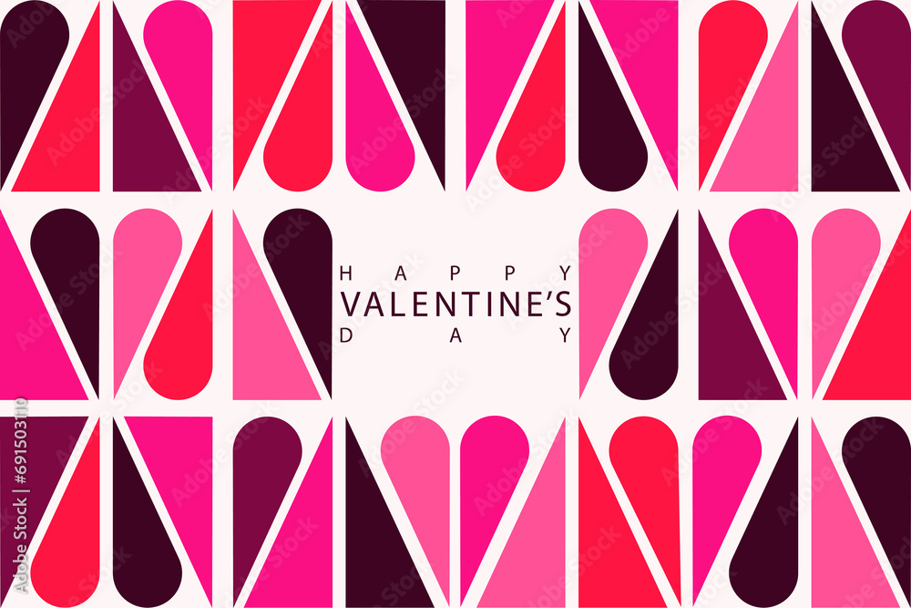 Valentine's Day background with hearts. Happy Valentine's Day. Background with multi-colored hearts. Vector illustration. Valentine's Day background with hearts. Happy Valentine's Day. Background with multi-colored hearts. Vector illustration.